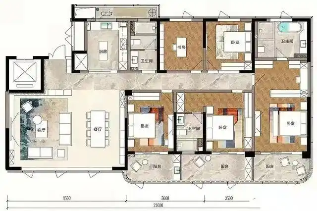这样的五室户型太优雅了