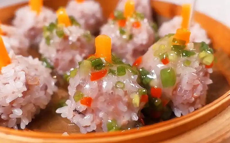 【珍珠牛肉丸】"蒸"的好美味,手打珍珠牛肉丸!