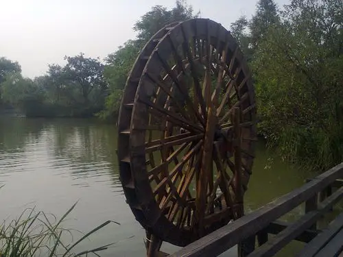 水转筒车 景观筒车