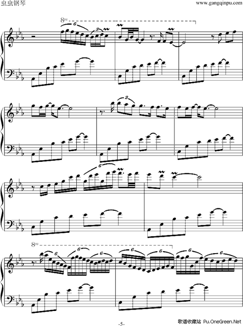 幽灵公主ost(笛子与钢琴版)_久石让_歌谱收藏站