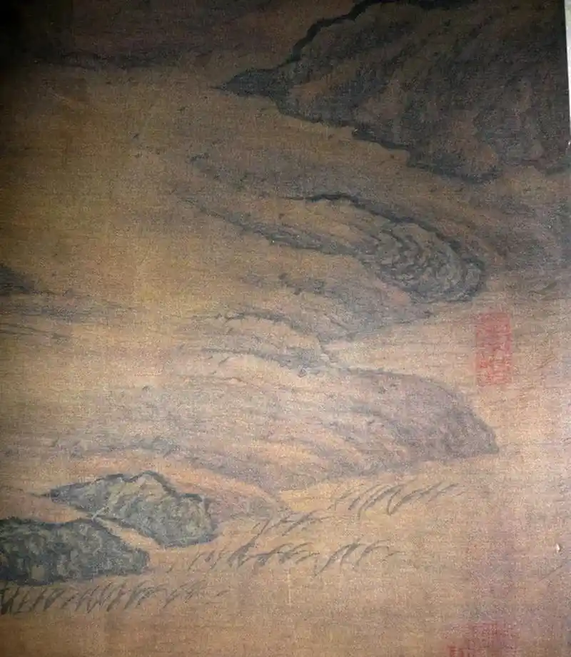 王时敏山水画一轴清南阳知府廖鸿章旧藏