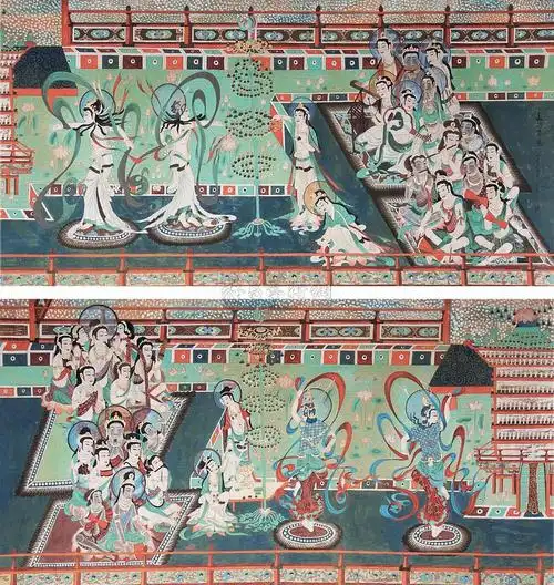 敦煌石窟初唐220窟北壁药师经变精美绝伦