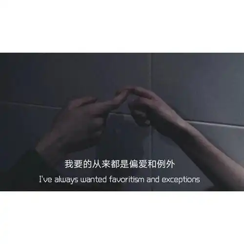 我要的从来都是偏爱和例外