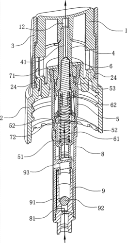 能倒置使用的揿压式喷雾器