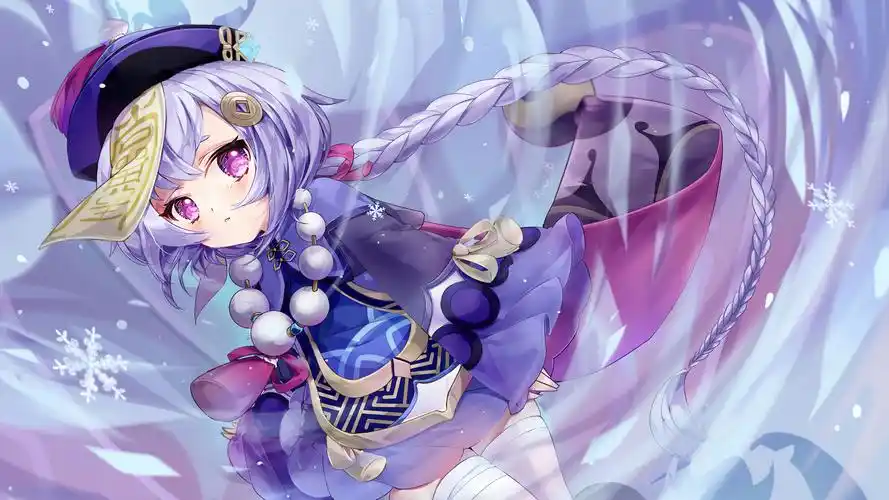 原神 genshin impact 冻冻回魂夜·七七 qiqi 4k壁纸