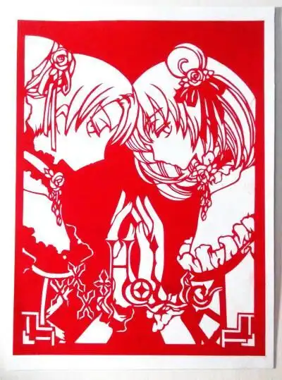 动漫剪纸刻纸日漫剪纸纸上动漫日本剪纸艺术家手下的便利贴动漫人物