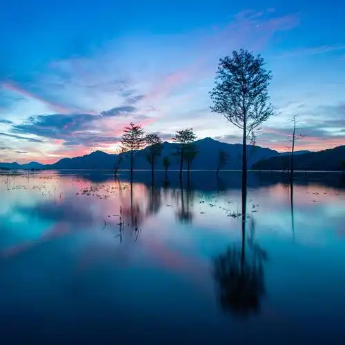 天空之镜_风景_poco摄影