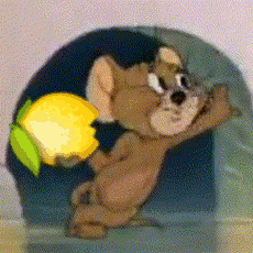 杰瑞鼠吃柠檬表情包 我酸了_杰瑞_我酸表情