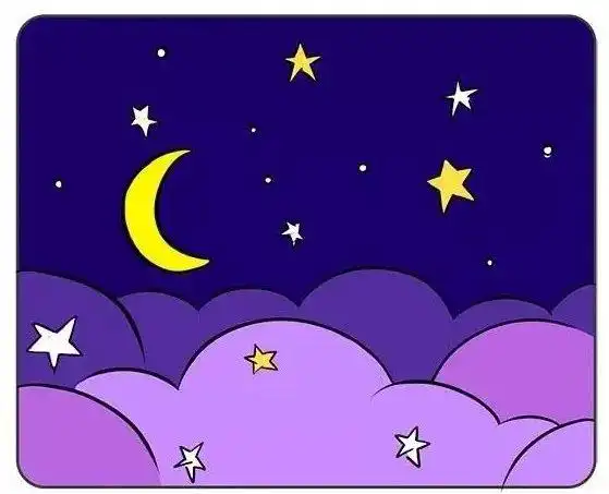 儿童简笔画-夜空的绘画步骤