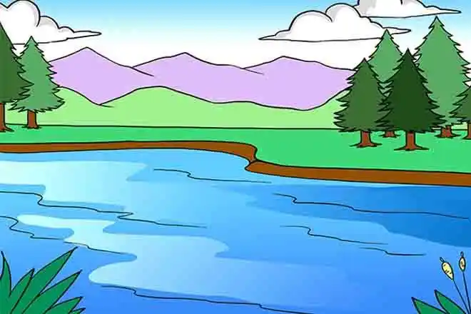 怎么画一幅平静的湖面简笔画(步骤图解)