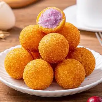 香芋地瓜丸油炸紫薯球芋泥丸子早餐小吃冷冻半成品火锅店年货食材实惠