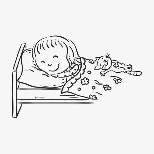 小朋友睡午觉的简笔画