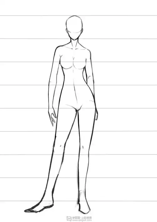 男女人体线稿—人体古风插画入门训练举报