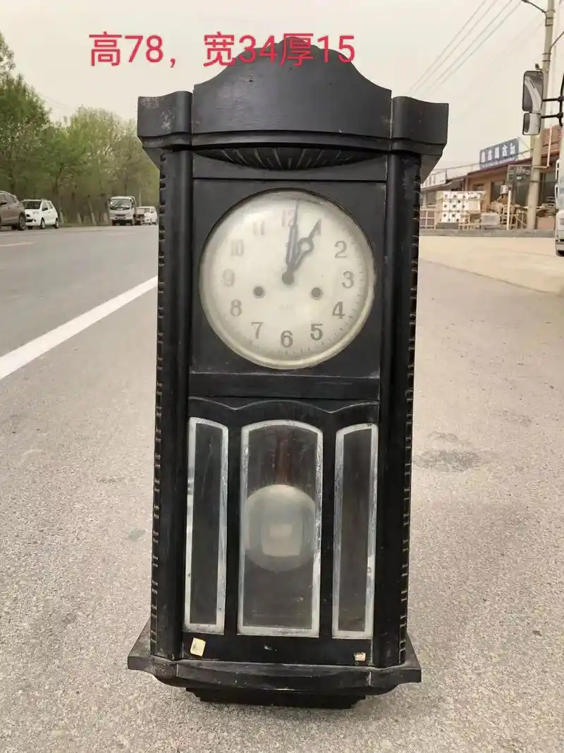 乡下收的民国时期老挂钟,完整包老正常使用 - 抖音