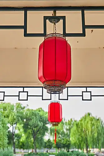 北京玉渊潭公园里的红灯笼