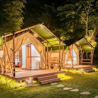 民宿帐篷野奢酒店式帐篷户外营地露营网红景区度假旅游木架帐篷房