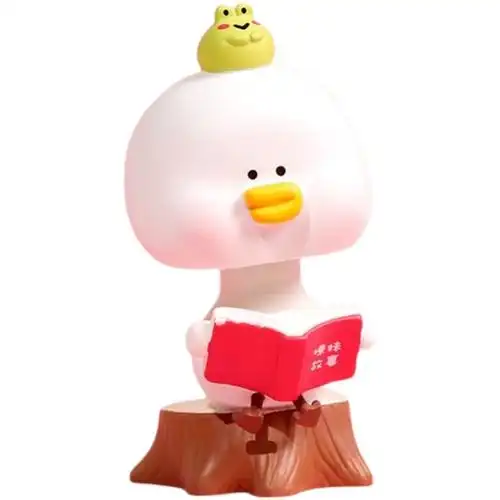 正版名创优品盲盒逗酱萌鸭手办公仔卡通可爱汽车潮玩盲盒