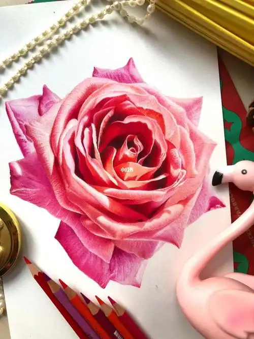 自学画画  #画画  #彩铅手绘  #彩铅绘画  #彩铅画  #玫瑰  #寻找
