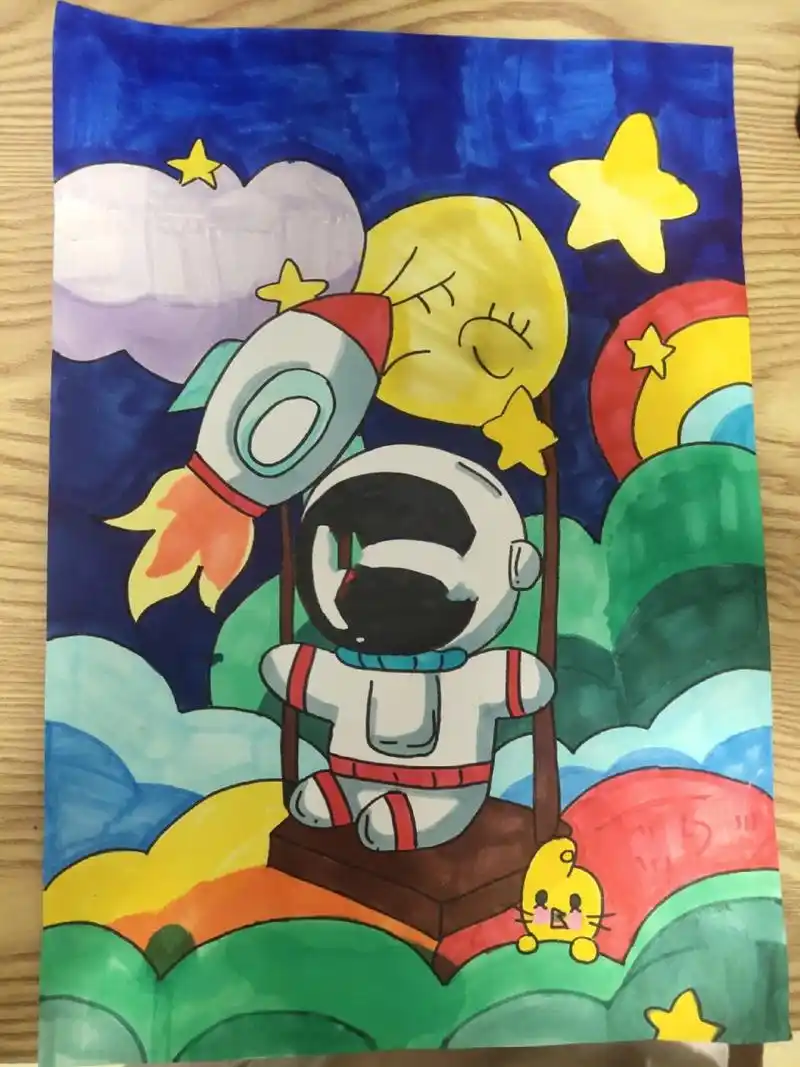 科幻画8开纸 由于最近作为有亿点多 所以更新的可能会有点慢 今天因为