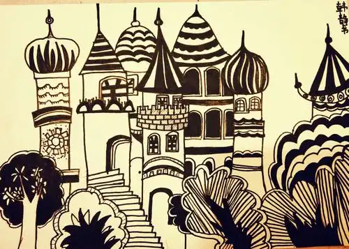 2.12和2.13云博美育基地大师班考级辅导线描作品欣赏