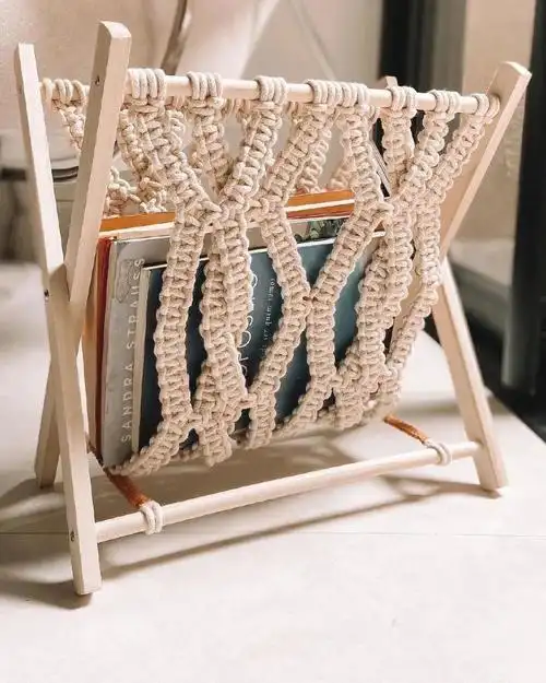 macrame手工编织报刊架