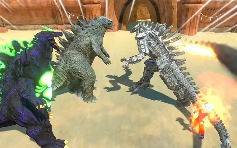 超级哥斯拉vs机械哥斯拉.悟空,动物起义战斗模拟器.