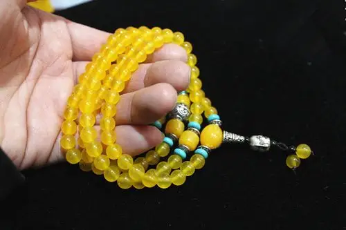 佛教喇荣佛学院红色怀业琉璃念珠红佛珠108手链手串