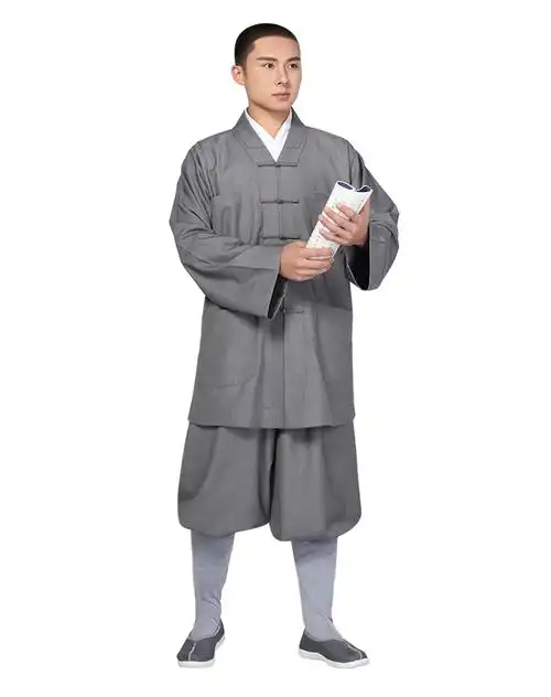 [出家人]僧人服装春秋平纹尼僧服长褂短褂罗汉褂僧衣大褂僧人服饰僧装