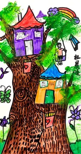 2020童画畅想班6《树屋》