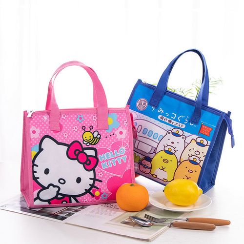 可爱学生饭盒袋保温袋儿童手提午餐袋大容量卡通便当袋上班带饭包