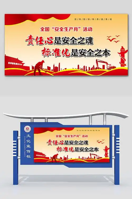 安全生产月宣传展板