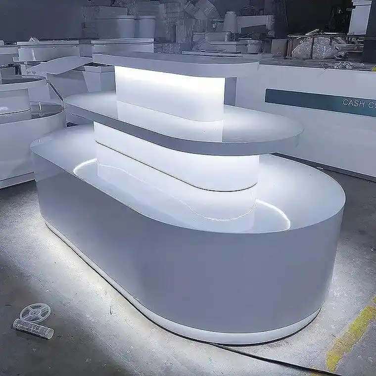 高端新款中岛柜网红直播展厅多层货架商场店 - 抖音