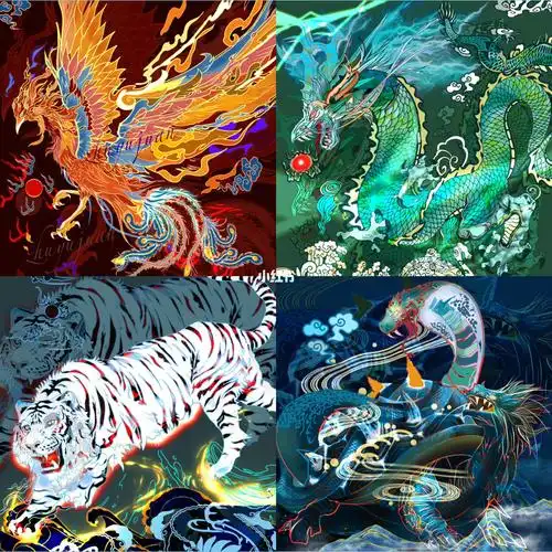 四大神兽系列插画作品第二弹完结