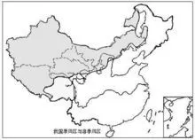 中国政区空白图