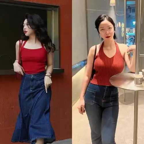 大胸vs平胸穿同样一件衣服哪个更美