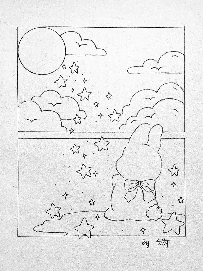 黑白简笔画78(48)|92分镜插画.临摹自94:西红柿炒番茄 - 抖音