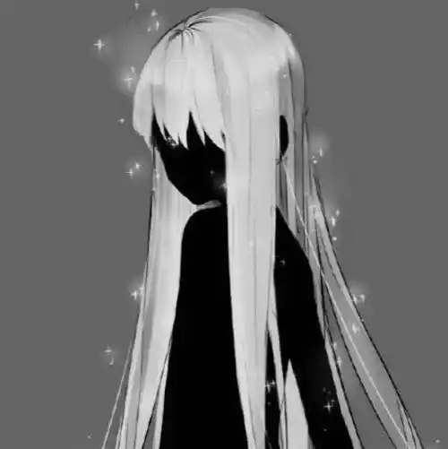 个性阴郁的纯黑色头像