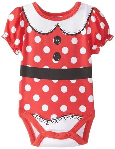 disney baby 女童米妮爬行服套装 红色 12 months 【disney 迪士尼】