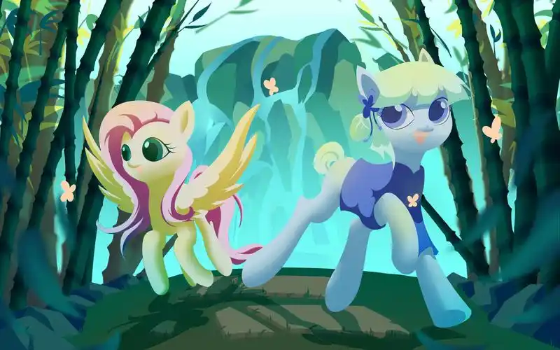 [国风小马]【场景】与小蝶一起遨游竹林