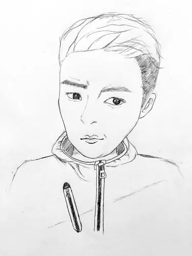 【筱音绘】手绘 素描 速绘 简笔画 人像 绘画 黑白 定制