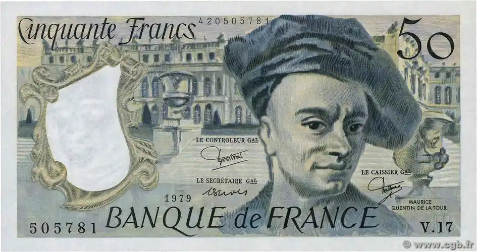 50 francs quentin de la tour france 1979 f.67.05