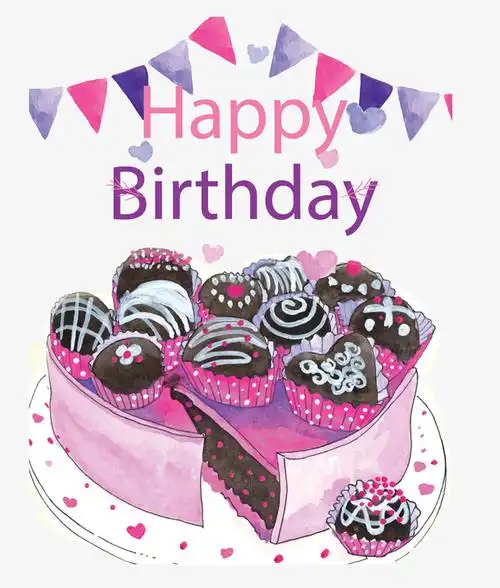 美味手绘生日蛋糕