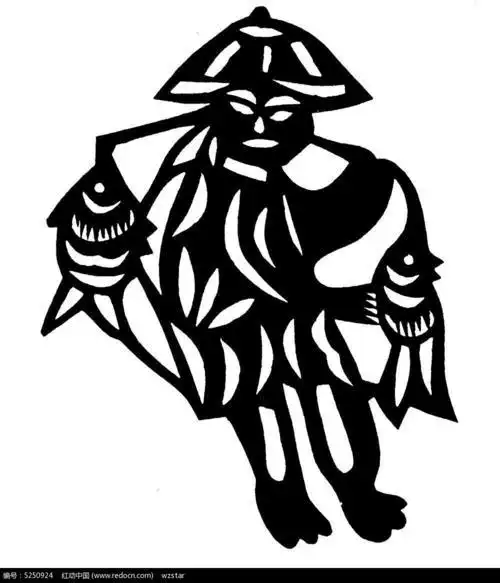 剪纸渔夫 手工剪纸图片大全简单-蒲城教育文学网