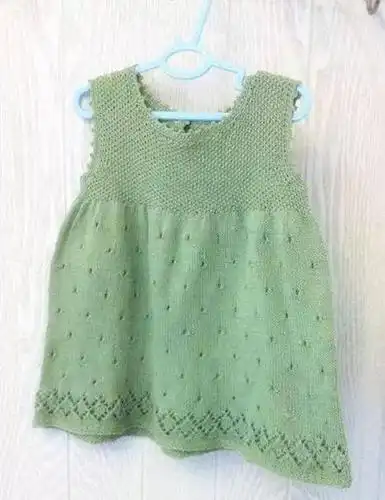 优雅漂亮的女童背心裙针织,附图解教程_cm