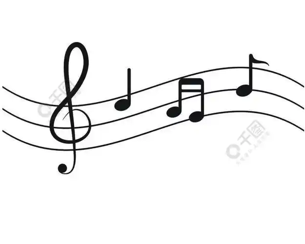音乐笔记符号标志和图标模板