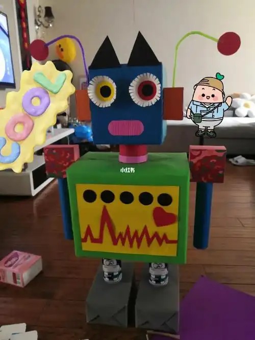 亲子作业手工制作机器人