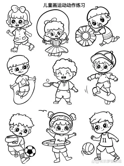 简笔画|人物运动94动作合集(5图)