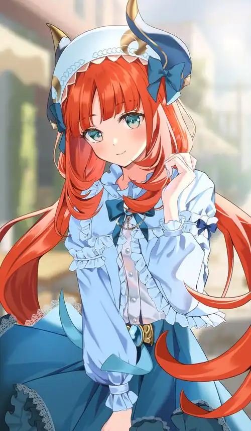 插画搬运妮露转身微笑