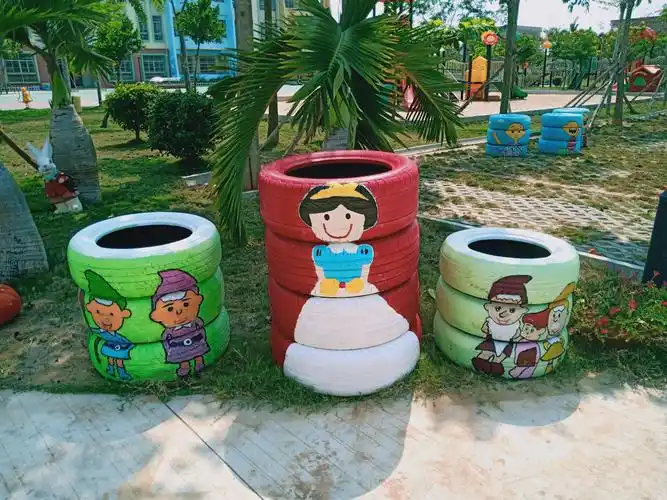 "轮胎变变变,创意乐无限."——昌化镇耐村幼儿园轮胎绘本绘画活动