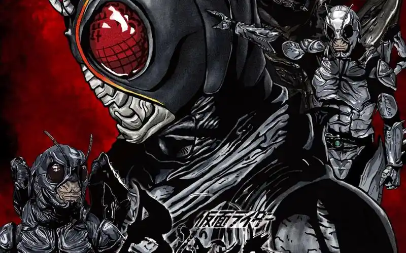 新作《假面骑士黑日》海报绘画过程